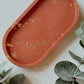 TERRACOTTA + GOLD OVAL TRINKET TRAY