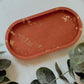 TERRACOTTA + GOLD OVAL TRINKET TRAY