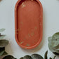 TERRACOTTA + GOLD OVAL TRINKET TRAY