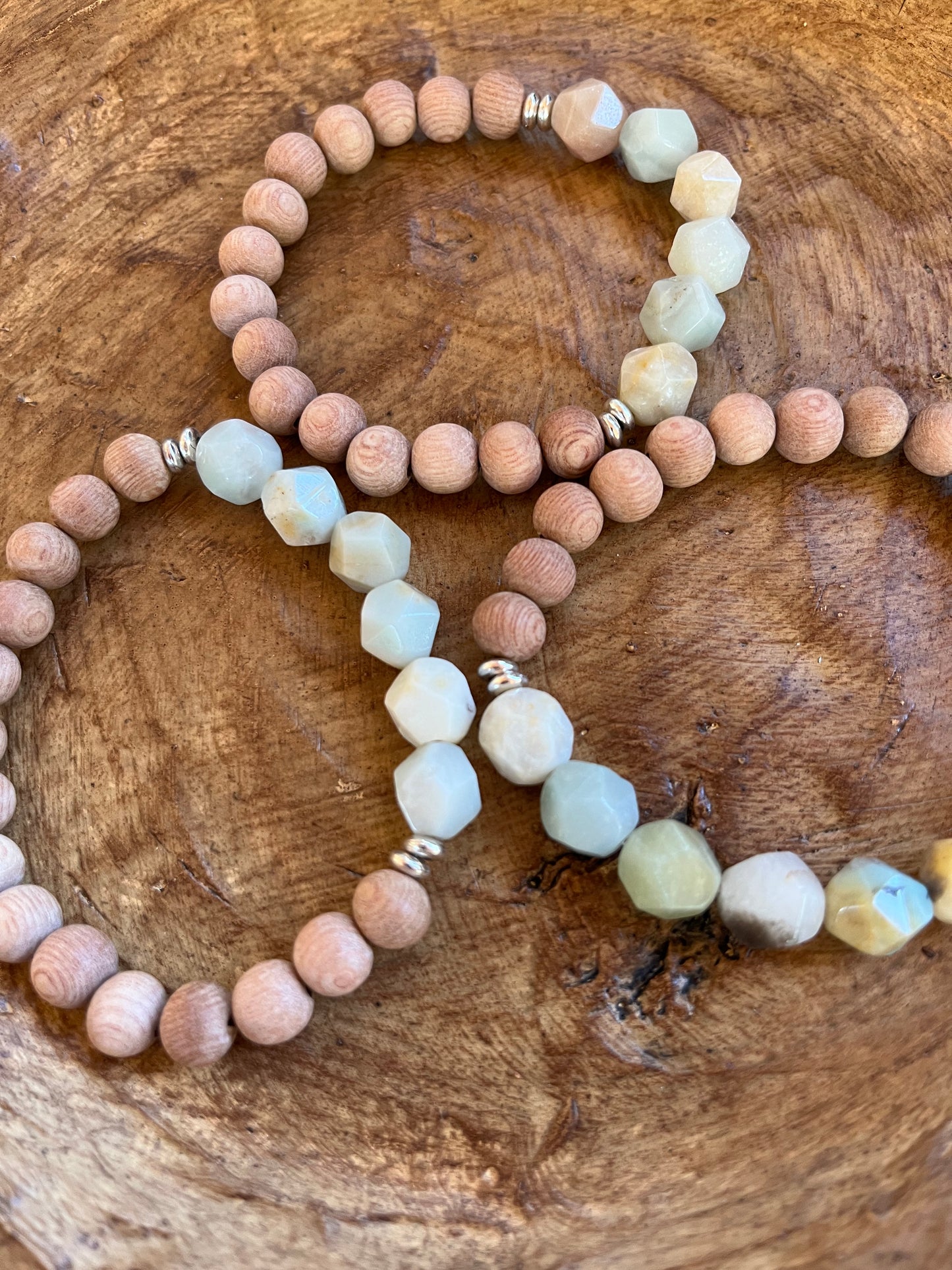 GEOMETRIC AMAZONITE DIFFUSER BRACELET