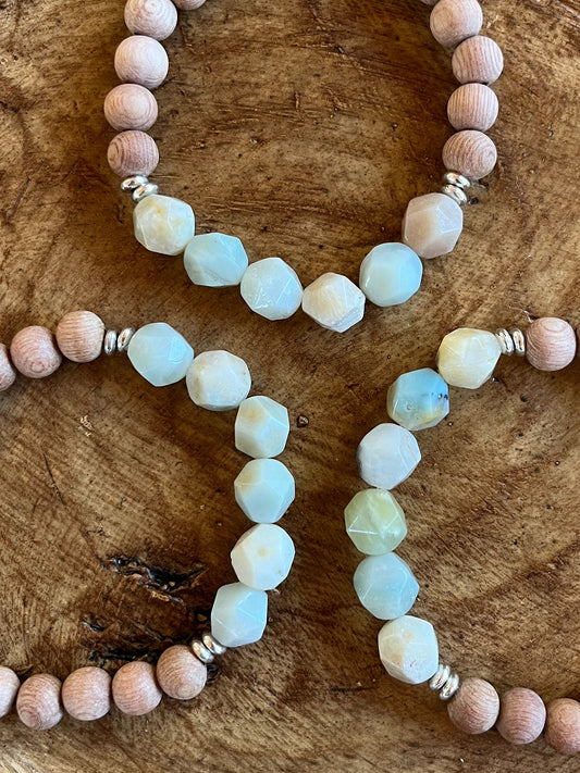 GEOMETRIC AMAZONITE DIFFUSER BRACELET