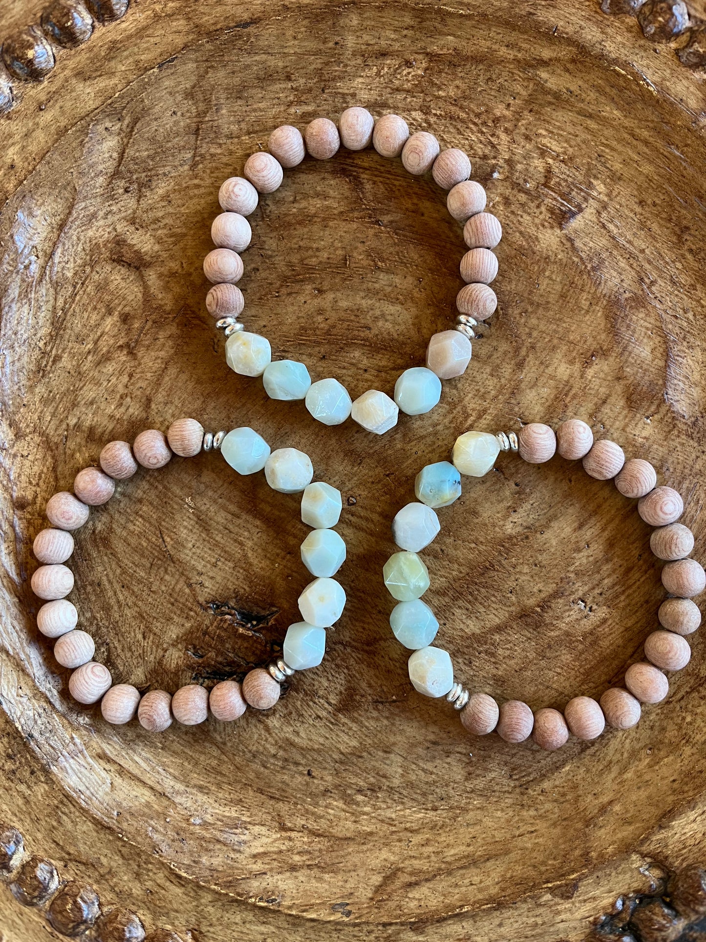 GEOMETRIC AMAZONITE DIFFUSER BRACELET